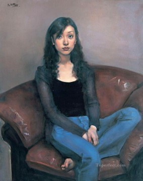 ソファにいる女の子 中国の女の子 Oil Paintings